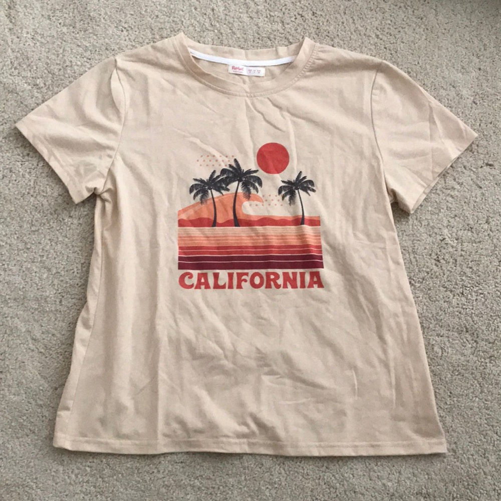 Romwe Small Tan California Shirt